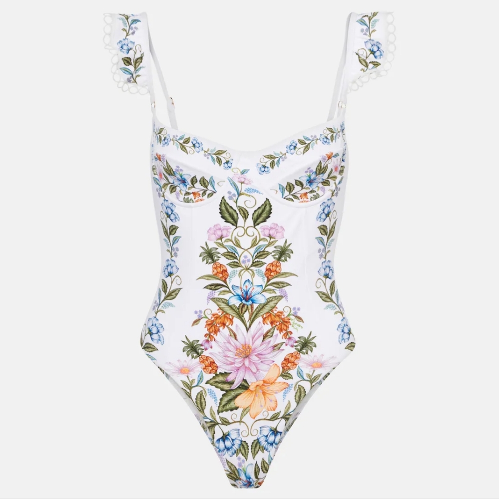Farm Rio Ruffled Swimsuit One Piece NWT Sz XS - Picture 5 of 5
